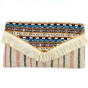 Roller Rabbit Beaded Envelope Clutch